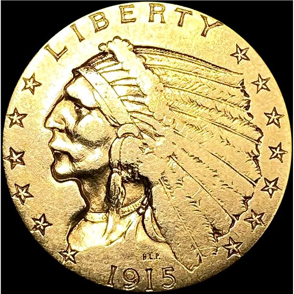 1915 $2.50 Gold Quarter Eagle NEARLY UNCIRCULATED