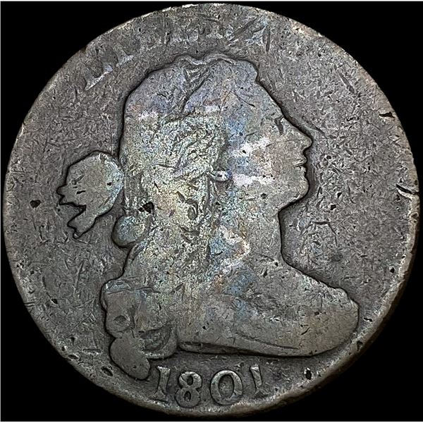 1801 Draped Bust Half Cent NICELY CIRCULATED