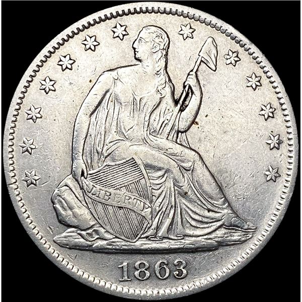 1863-S Seated Liberty Half Dollar CLOSELY UNCIRCUL
