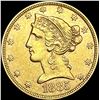 Image 1 : 1885 $5 Gold Half Eagle NEARLY UNCIRCULATED