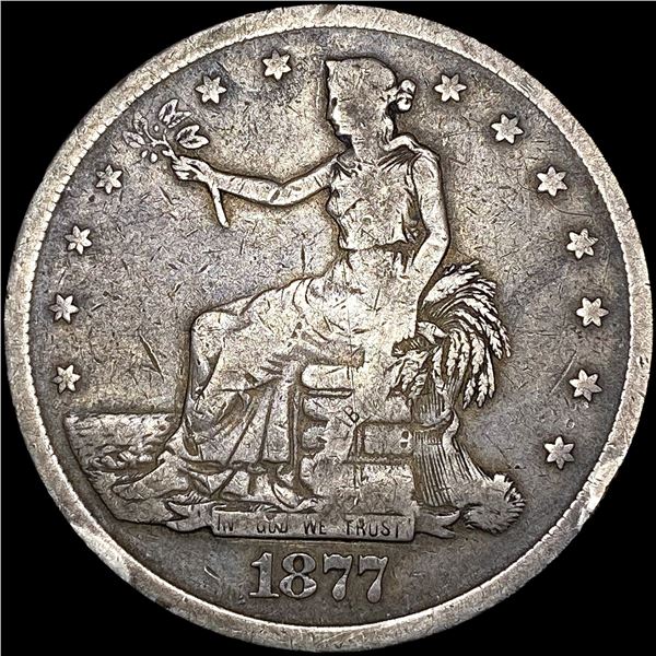 1877-S Silver Trade Dollar NICELY CIRCULATED