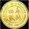 Image 2 : 1990 Singapore 1/20oz Gold 5 Singold CHOICE PROOF