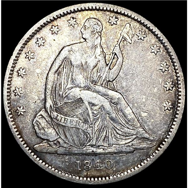 1840 Seated Liberty Half Dollar LIGHTLY CIRCULATED