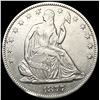 1877-CC Seated Liberty Half Dollar CLOSELY UNCIRCU