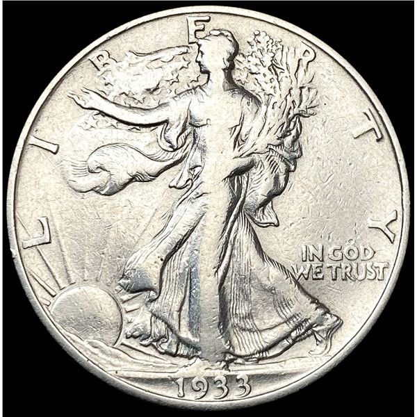 1933-S Walking Liberty Half Dollar NEARLY UNCIRCUL