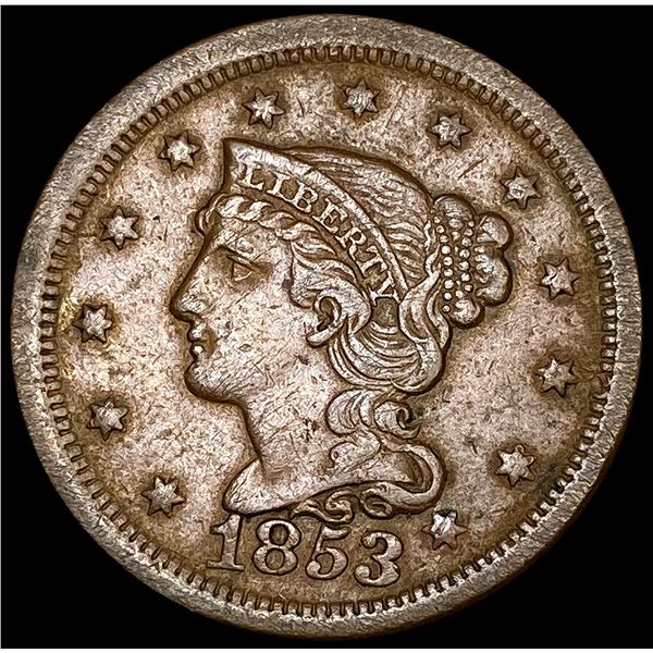 1853 Braided Hair Large Cent CLOSELY UNCIRCULATED