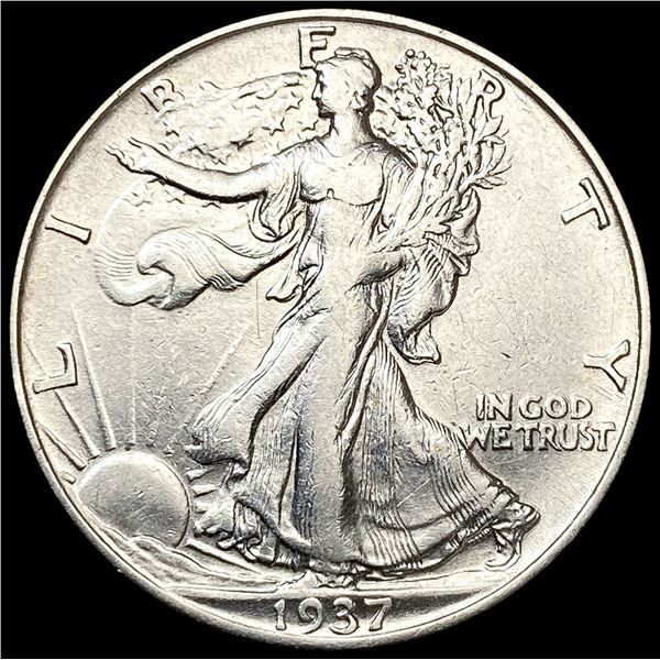 1937-S Walking Liberty Half Dollar CLOSELY UNCIRCU