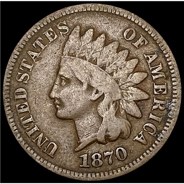 1870 Indian Head Cent LIGHTLY CIRCULATED