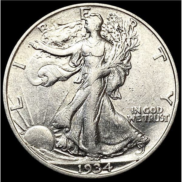 1934-S Walking Liberty Half Dollar NEARLY UNCIRCUL