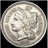Image 1 : 1866 Nickel Three Cent CLOSELY UNCIRCULATED