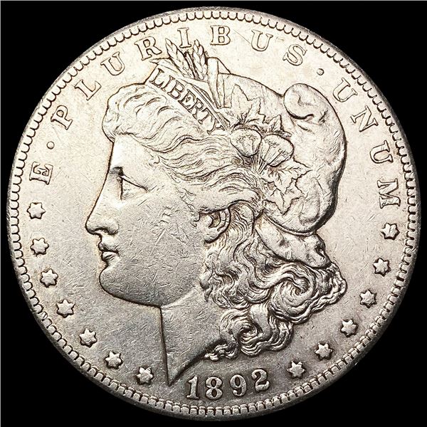1892-CC Morgan Silver Dollar NEARLY UNCIRCULATED