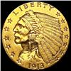 Image 1 : 1913 $2.50 Gold Quarter Eagle CLOSELY UNCIRCULATED
