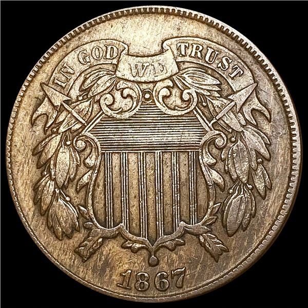 1867 Two Cent Piece CLOSELY UNCIRCULATED