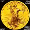 Image 1 : 1907 $20 Gold Double Eagle High Relief UNCIRCULATE