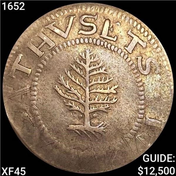 1652 Pine Tree Shilling LG Planch LIGHTLY CIRCULAT