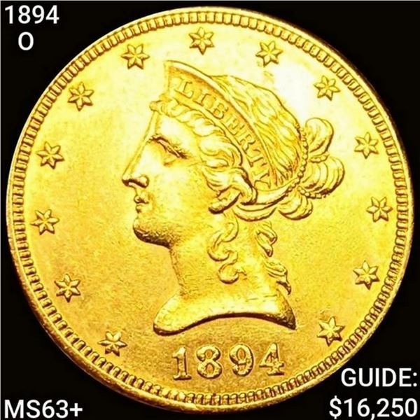 1894-O $10 Gold Eagle CHOICE BU+