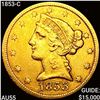 Image 1 : 1853-C $5 Gold Half Eagle CLOSELY UNCIRCULATED