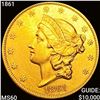 Image 1 : 1861 $20 Gold Double Eagle UNCIRCULATED