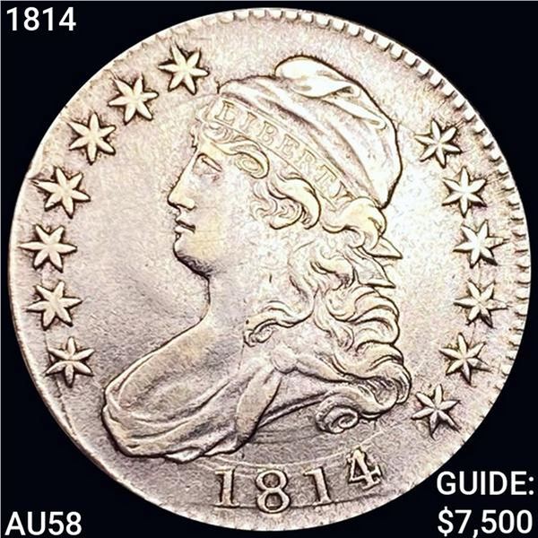 1814 Capped Bust Half Dollar CHOICE AU