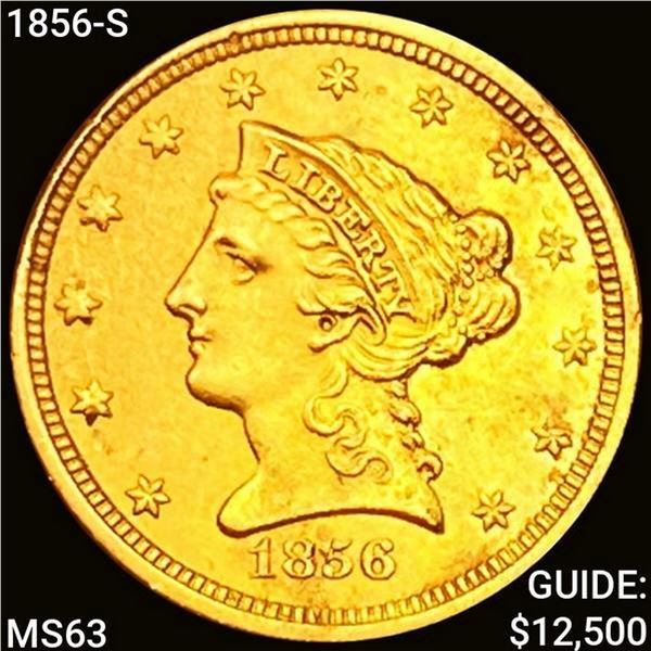 1856-S $2.50 Gold Quarter Eagle UNCIRCULATED