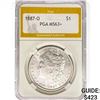 1887-O Morgan Silver Dollar PGA MS63+