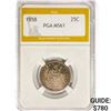 Image 1 : 1858 Seated Liberty Quarter PGA MS61