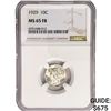 Image 1 : 1929 Mercury Silver Dime NGC MS65 FB