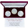 Image 2 : 1883-1885 Morgan Silver Dollar Set LCC UNC [3 Coin
