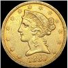 1880 $5 Gold Half Eagle NEARLY UNCIRCULATED