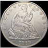 1869 Seated Liberty Half Dollar CLOSELY UNCIRCULAT
