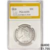 Image 1 : 1828 Capped Bust 50C PGA AU55 Curl Base 2, Knob