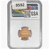 Image 2 : 1960 Lg Date Lincoln Memorial Cent NGC PF69 RD