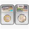 Image 2 : [2] US Commem Coinage w/ 1oz Plat & Gold Bimetalli
