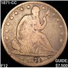 Image 1 : 1871-CC Arrows Seated Liberty Half Dollar NICELY C