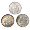 [3] Morgan Silver Dollars BU [1889, 1890, 1904-O]