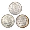 [3] Morgan Silver Dollars BU+ [1888-O, 1897, 1899