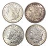 [4] Morgan Silver Dollars BU [1898, 1890-S, 1882,