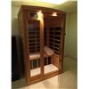 RADIANT HEALTH SAUNA MODEL E-2H(1G-520-BH) INFRARED COLOR LIGHT THERAPY SYSTEM C/W WHITE FUR CARPET,