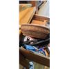 Image 5 : WOODEN CHAIR C/W SIDE DRAWER STORAGE AND INSCENT STICKS AND SAND BAGS, TV TRAY