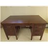 Image 2 : HAND MADE 6 DRAWER DESK 54"WX32"DX 30"H C/W 2 SLIDE OUT BOARDS