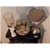 Image 1 : CANDLE DÉCOR AND LIGHTED MAKEUP MIRROR