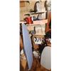 Image 1 : 3 IRONS, 2 IRONING BOARDS, BLOW DRYER, CURLING IRONS, CLOTHES STEAMER