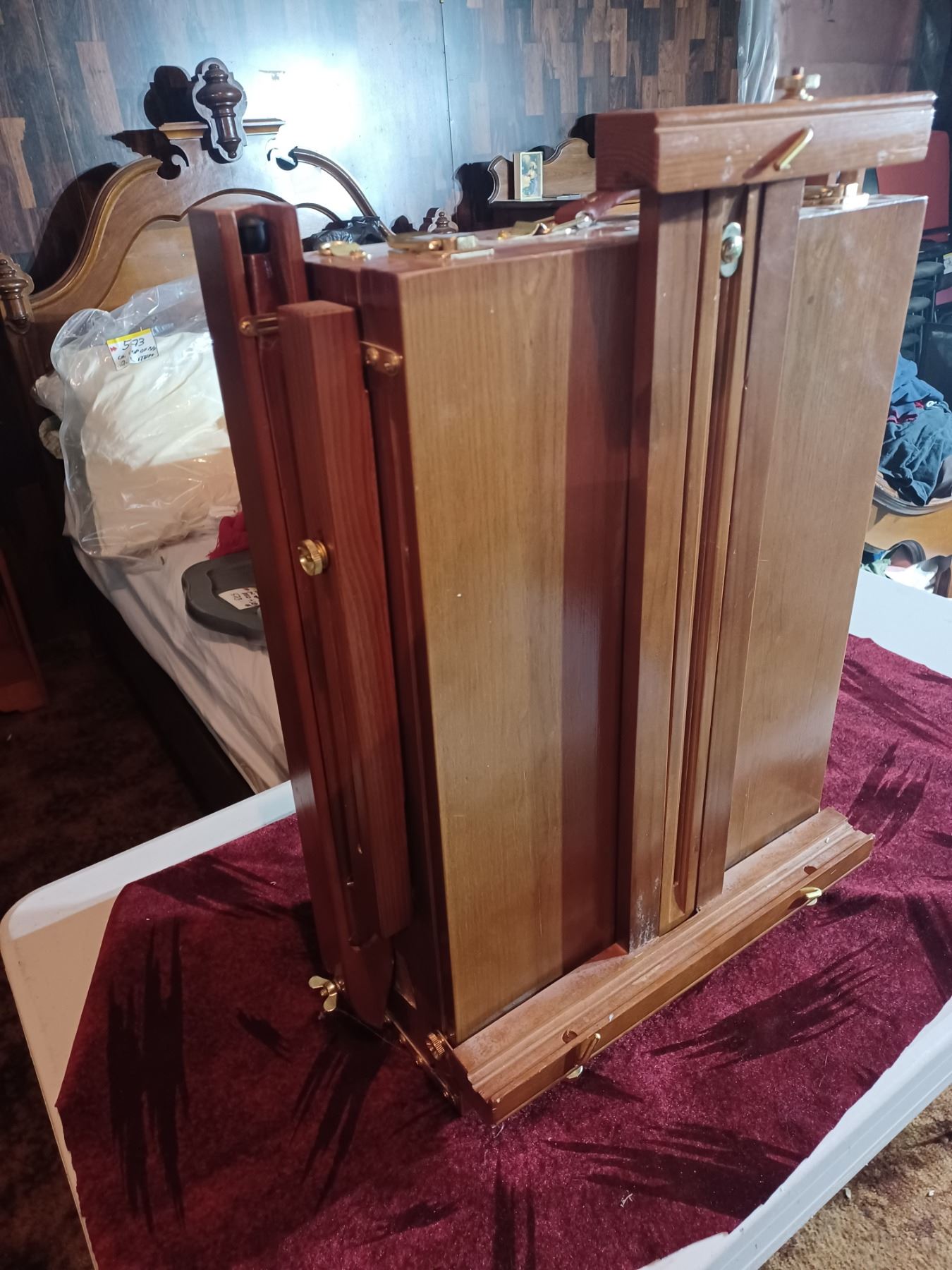 Case Easel Examples LARGE WOODEN PORTABLE ART EASEL IN CASE