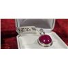 Image 3 : 10KT GOD/CZ DANGLE EARINGS AND 15.3CT RUBY PENDANT