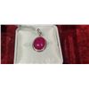 Image 4 : 10KT GOD/CZ DANGLE EARINGS AND 15.3CT RUBY PENDANT