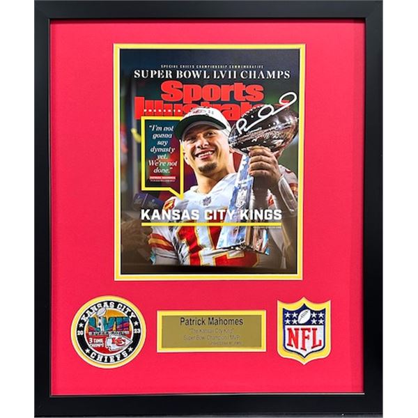 Framed Sports Illustrated Signed by Patrick Mahomes or Tom Brady