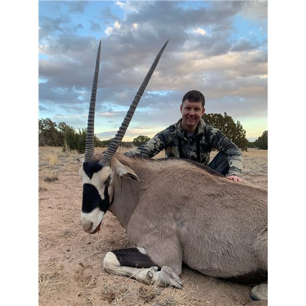 LUXURY PRIVATE LAND FREE-RANGE TROPHY ORYX (GEMSBOK) HUNT IN NEW MEXICO FOR 1 HUNTER