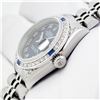 Image 8 : Rolex Quickset Blue Roman Dial Diamond And Sapphire Datejust Wristwatch