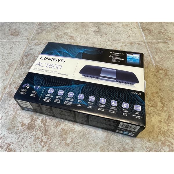 Linksys EA6400 AC1600 Dual-Band Smart WiFi Router , IN BOX