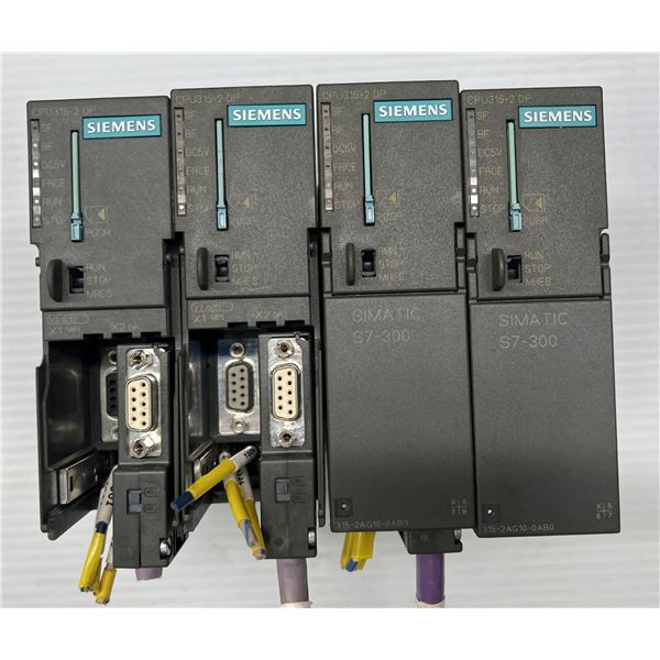 Lot of (4) Siemens #6ES7 315-2AG10-0AB0 Controllers